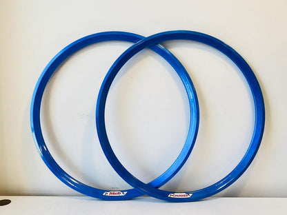 Velocity Chukker 700c Rim Set 48h Blue Anodized NMSW - Made in Australia 1