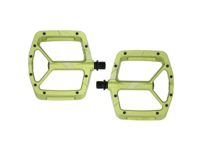 Race Face Aeffect Platform Pedals Green Pair 9/16" Spindle 2