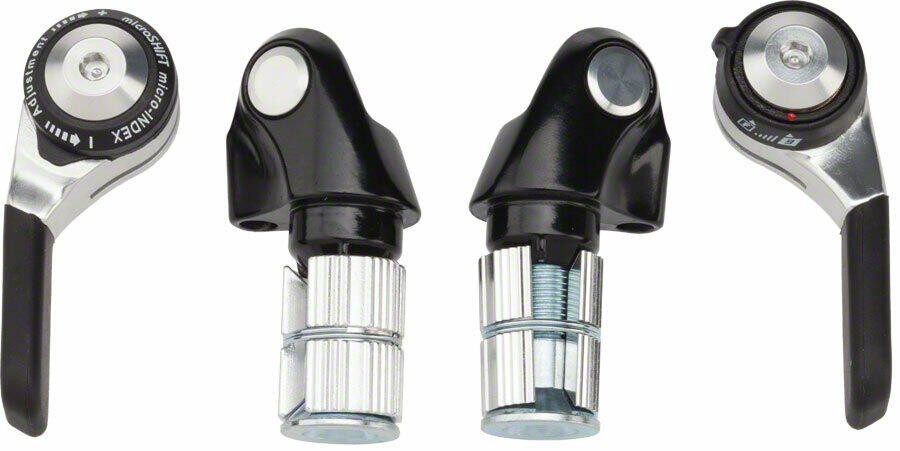 microSHIFT Bar End Shifter Set 9-Speed Road Double/Triple Shimano Compatible 1
