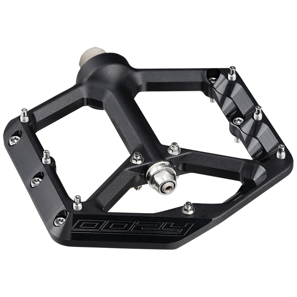 Spank Spoon Oozy Pedals - Platform, Aluminum, 9/16", 100mm Wide, Black 1