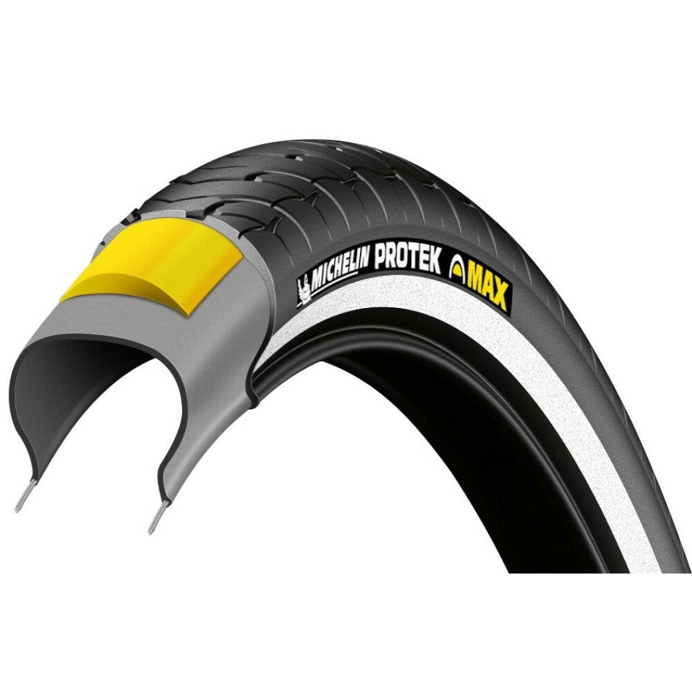 Michelin Protek Max Tire 700x35c Black/Reflective Clincher Wire E-Bike 1