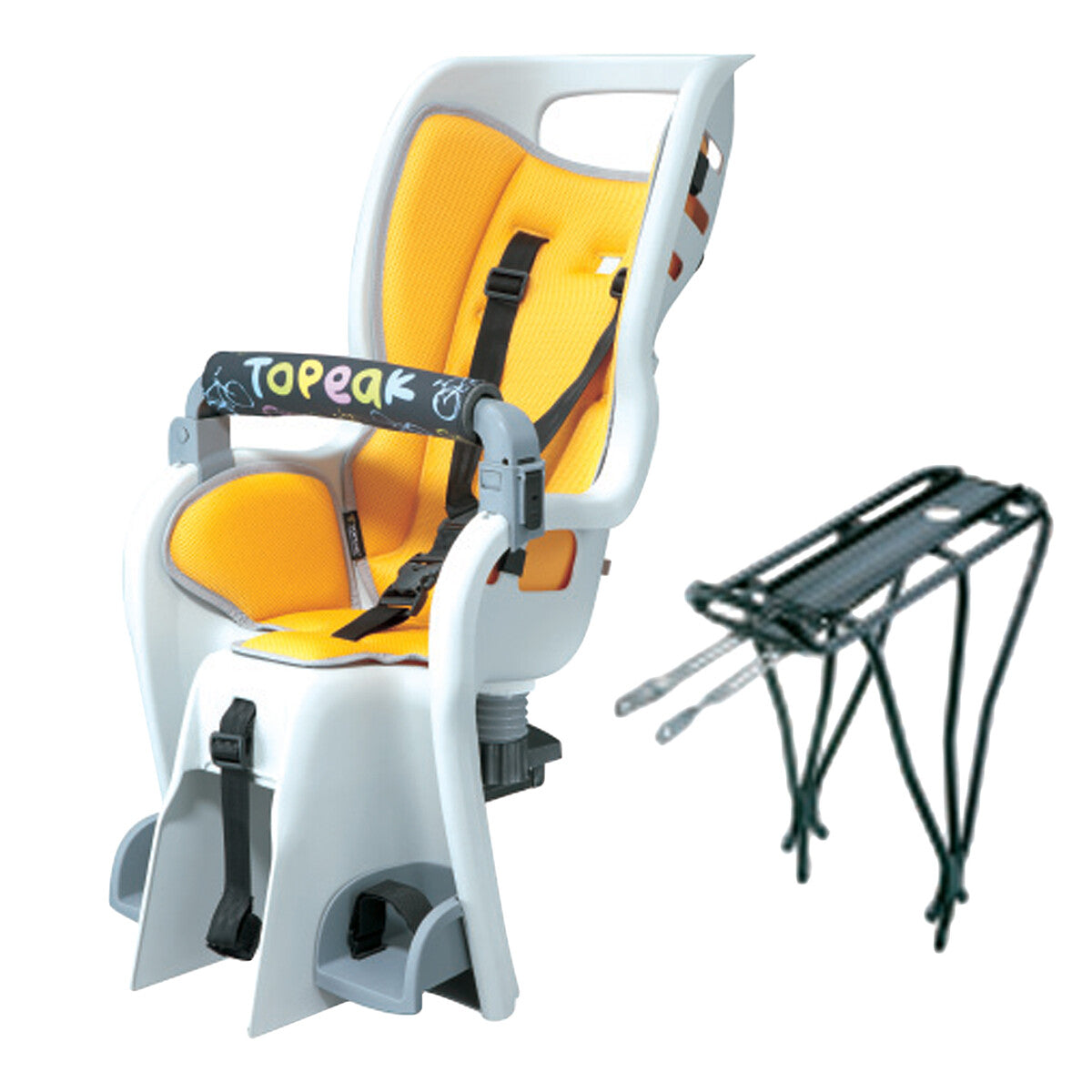 Topeak BabySeat II Bicycle Baby Seat w/ Rear Rack fits 26" / 27.5" / 700c Wheels 1