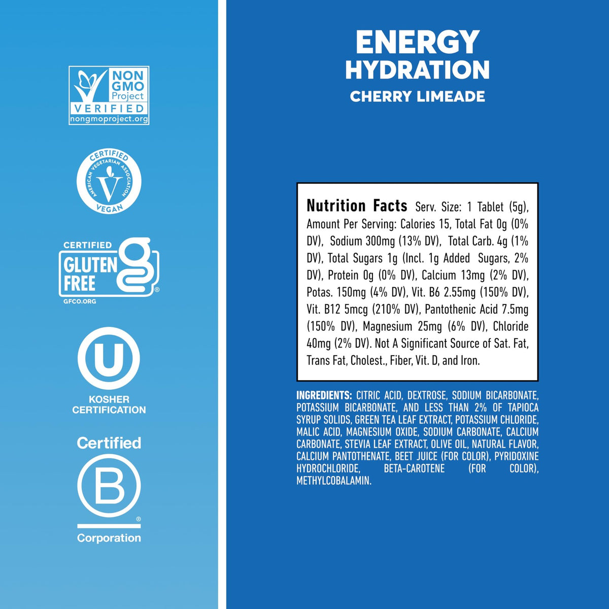 Nuun Energy Caffeine + B Vitamins, Electrolyte Hydration Tablets with Caffeine 5