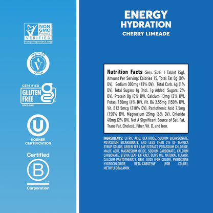 Nuun Energy Caffeine + B Vitamins, Electrolyte Hydration Tablets with Caffeine 5