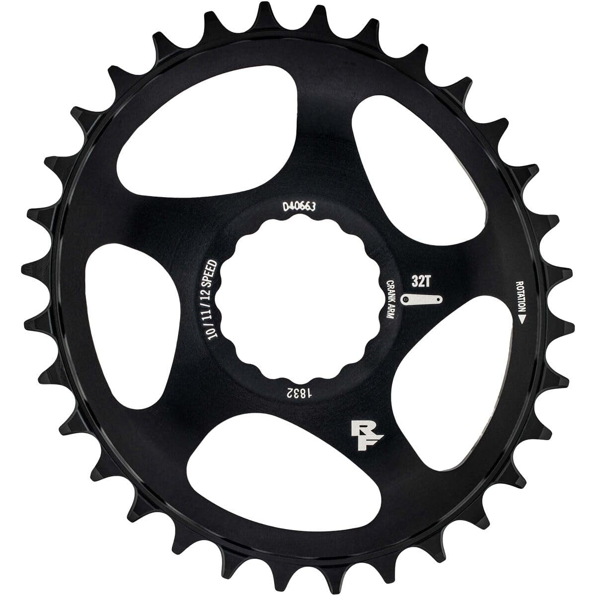 RaceFace Narrow Wide Oval Chainring: Direct Mount CINCH 30t Black 2