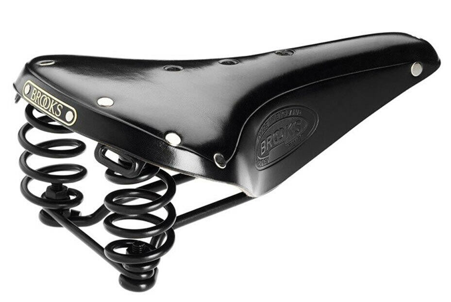 Brooks Flyer Bicycle Saddle BLACK Leather Steel Rivets 1