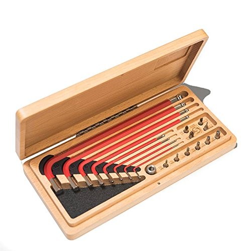 SILCA HX-ONE Home Essential Allen Key Set, L - Wrench Tool KIT, Wood Case 3