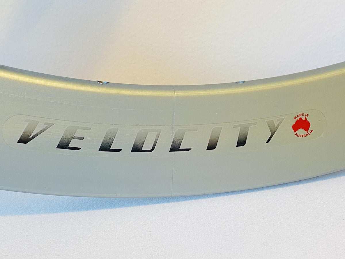Velocity B43 700c Rim Set 32h Olive Mist Gray NMSW - Made in Australia 3