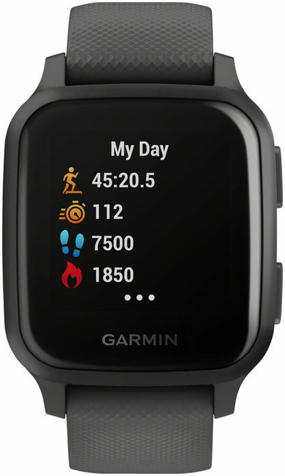 Garmin Venu SQ GPS Watch - Grey / Grey Silicone Band 4