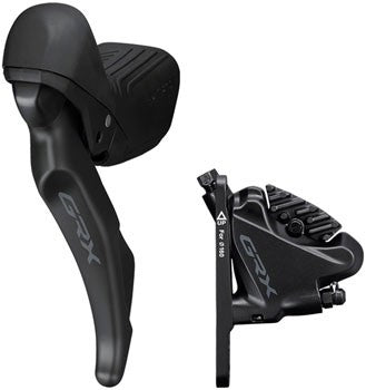 Shimano GRX ST-RX610 Lever w/ BR-RX400 Brake 12-Speed Flat Mount Black 1