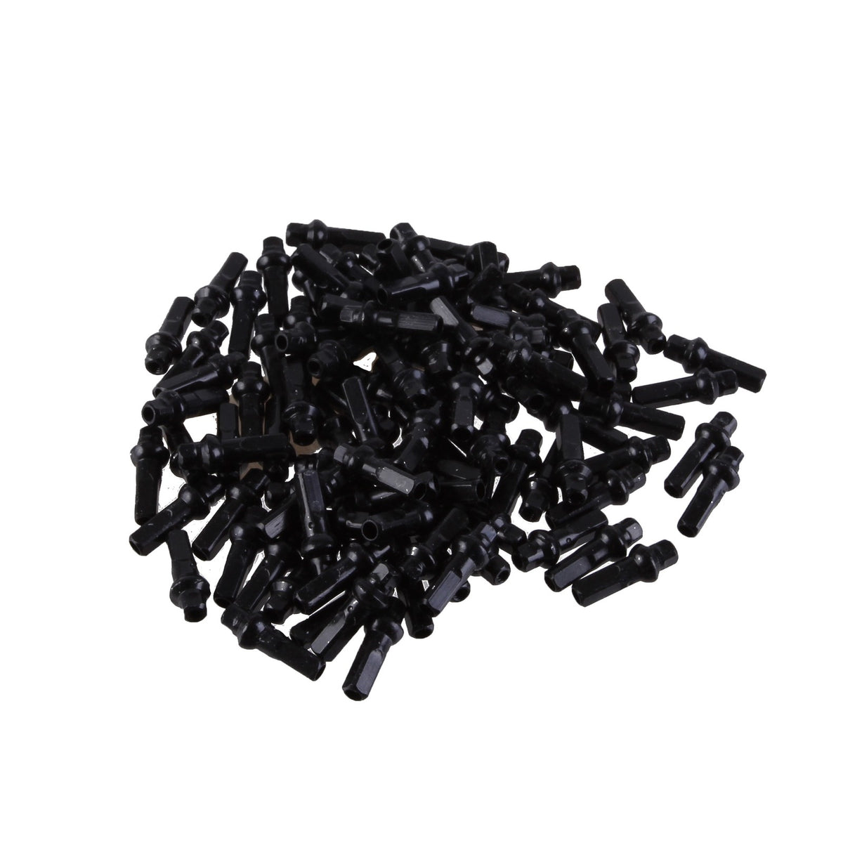 Sapim Double Square SL Alloy Nipple, 14g/16mm, Black, 100/Ct 1