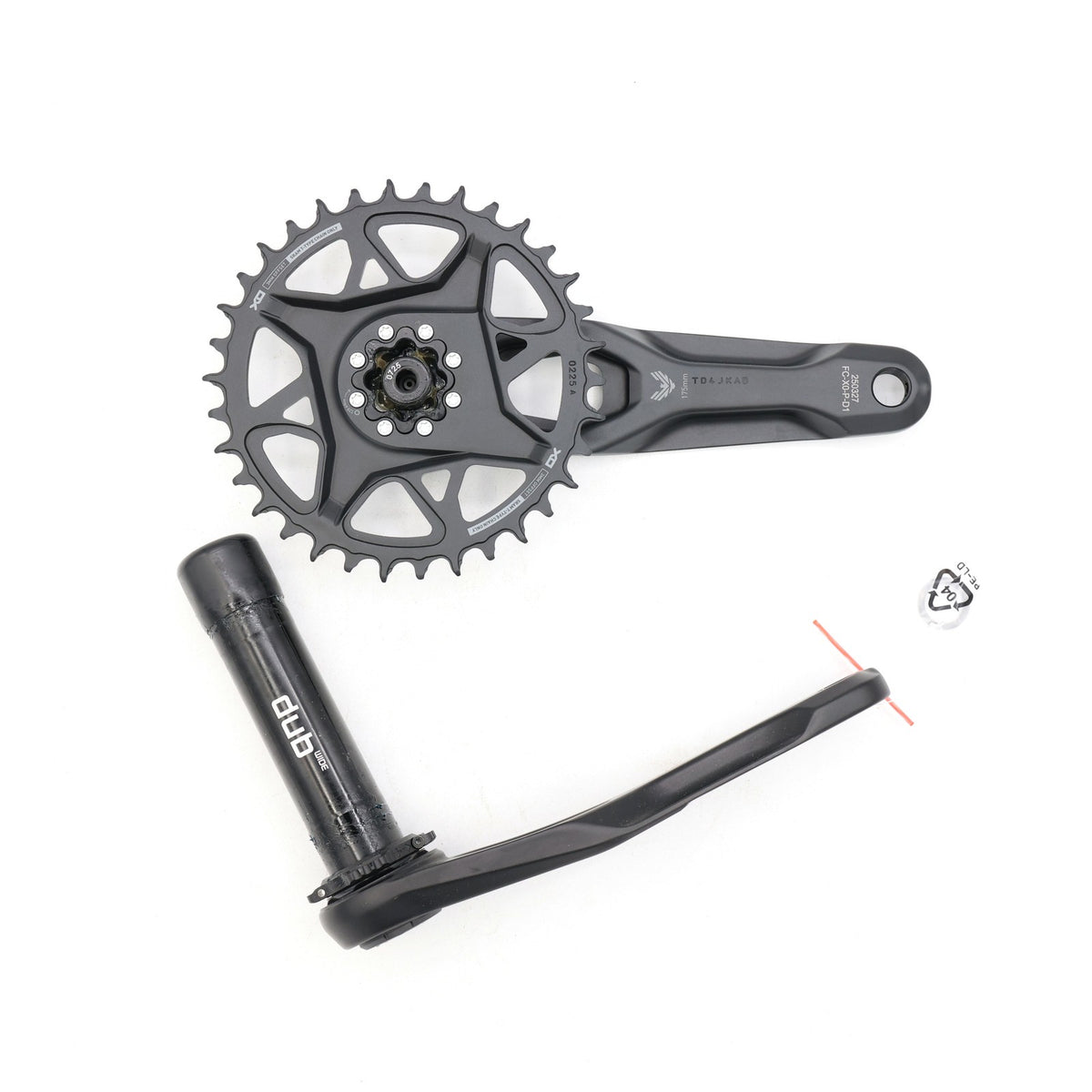 SRAM X0 Eagle T-Type AXS Power Meter Crankset 175mm 34T DUB Wide 55mm 4