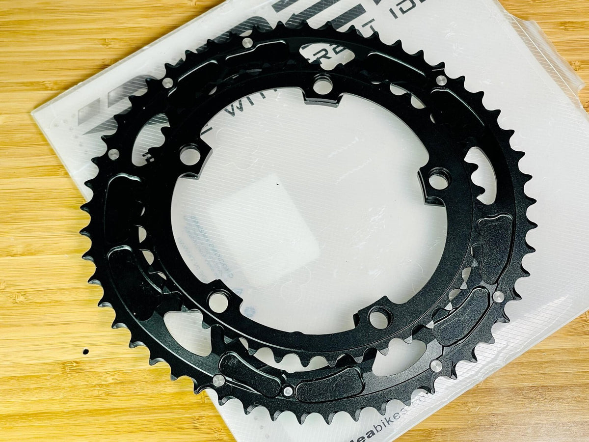 NOS RIDEA Power Ring Double Chainring Set 53/40t 130BCD 9-11s W2T LS 3