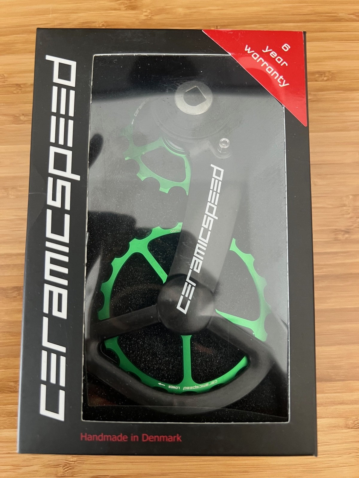 CeramicSpeed OSPW SRAM Red/Force AXS Alt - Green Anodized Pulleys 1