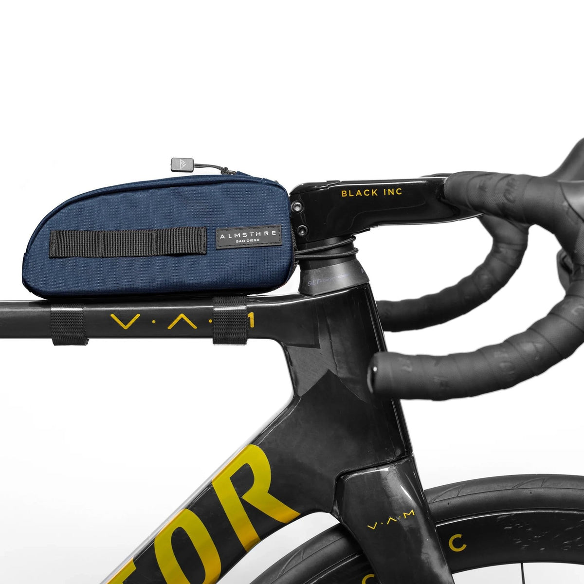ALMSTHRE Top Tube Bag, Waterproof Zipper, Bolts or Strap Mount, Cosmic Blue 1