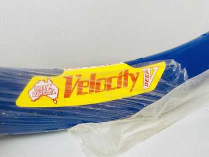 NOS Australian Velocity Deep V 700c Alloy Rim Set 32h NMSW - Navy Blue 3